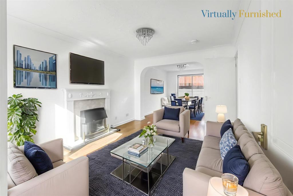 Virtually furnished lounge