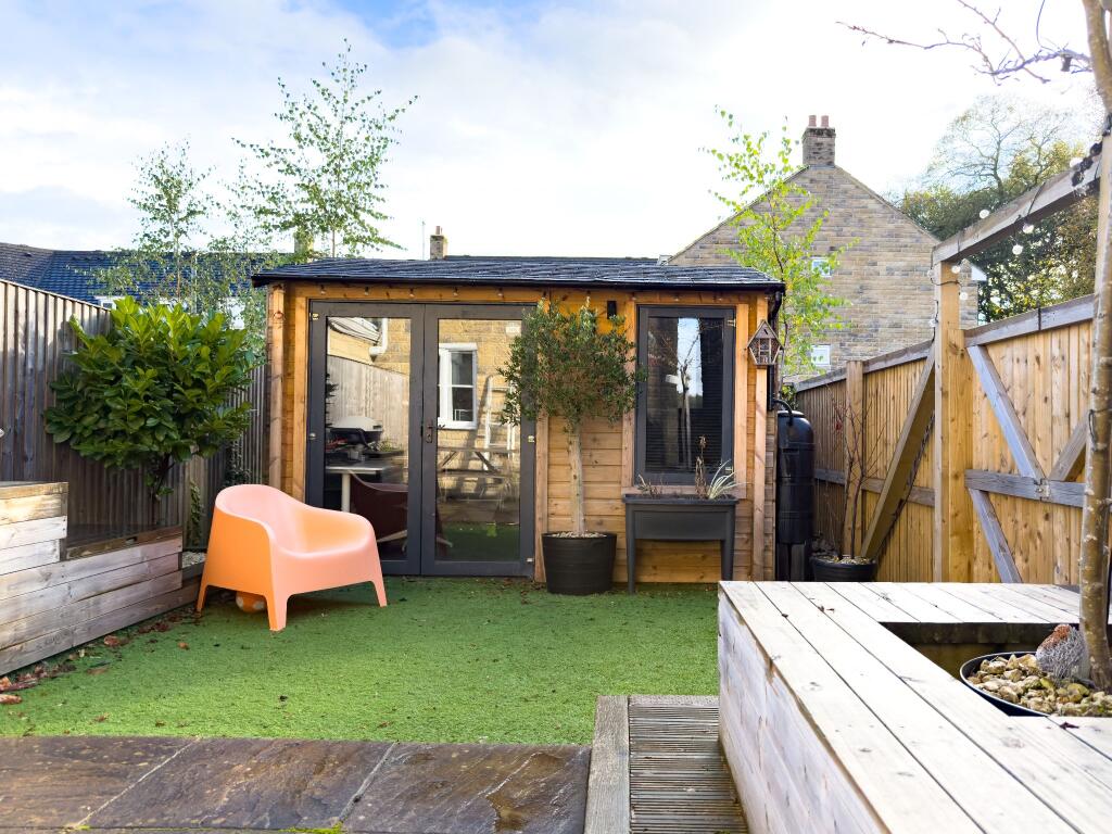 Rear garden and office
