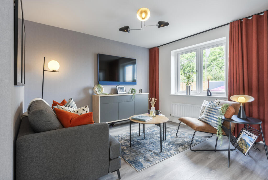 Indicative Living Room, Contemporary Modern Decoration