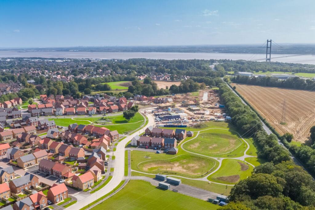 Birdseye view over Tranby Fields and Hesslewood Park