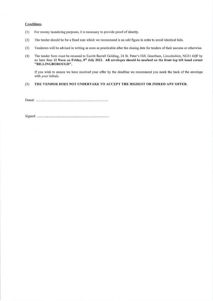Tender Form 2