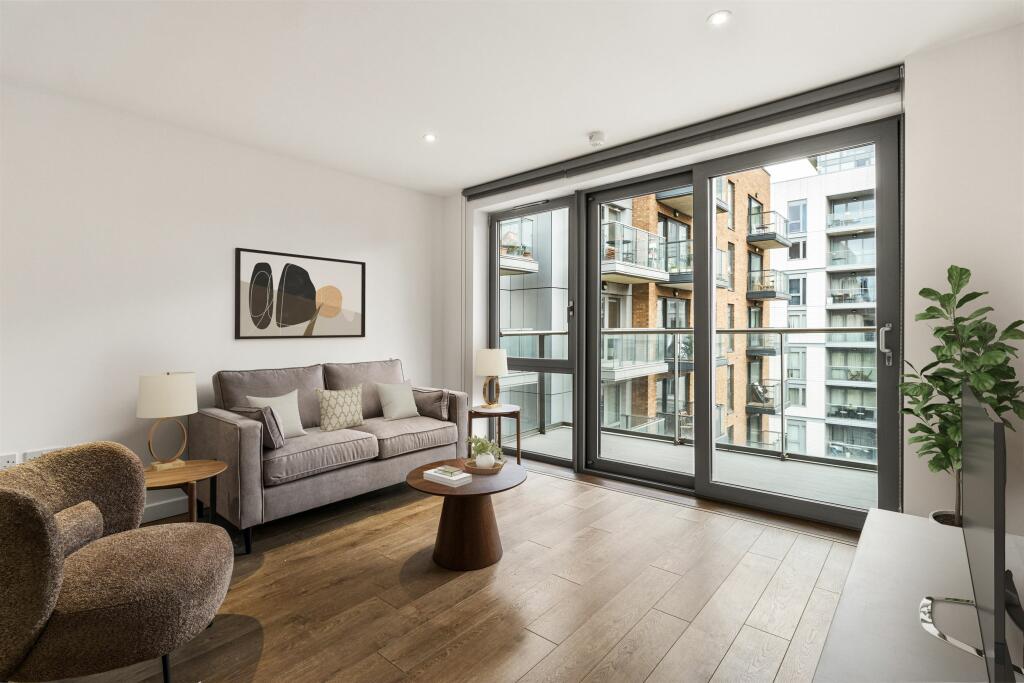 Experience the elegance of urban living in this stylishly designed living room.