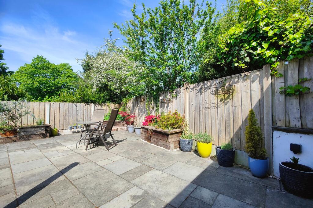 Flagged Seating Area