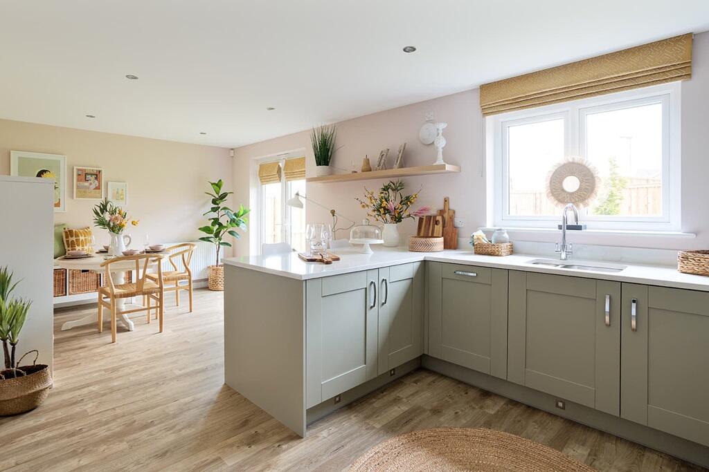 Direct access to the rear garden from the kitchen diner