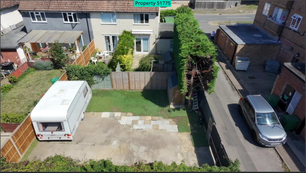 Rear view of land &amp; house