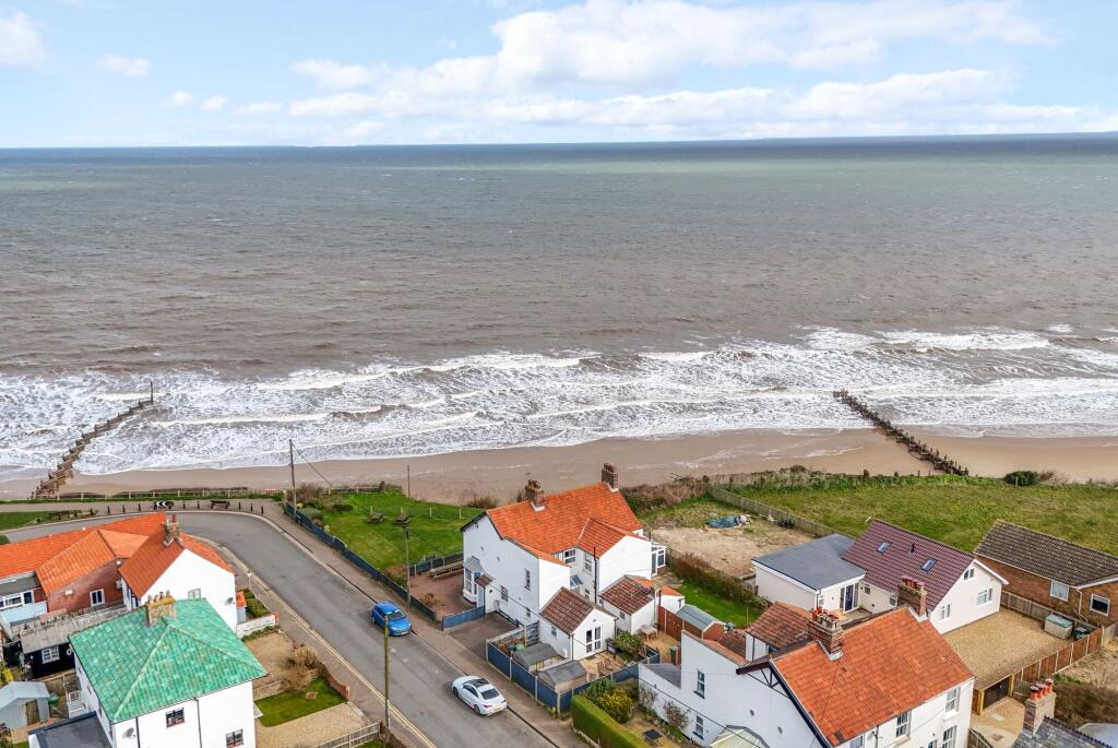Drone view towards North Sea