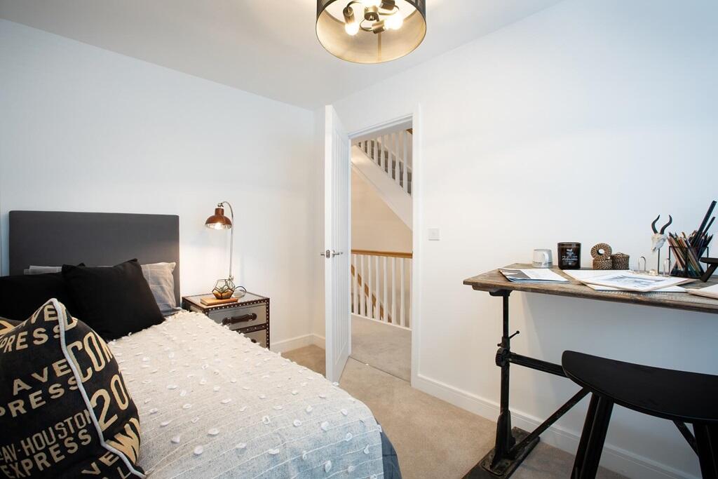 Bedroom 3 is well-suited to a child or even a home office