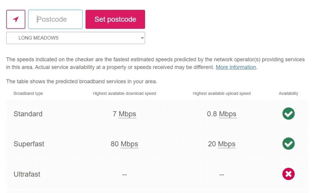Broadband Speeds