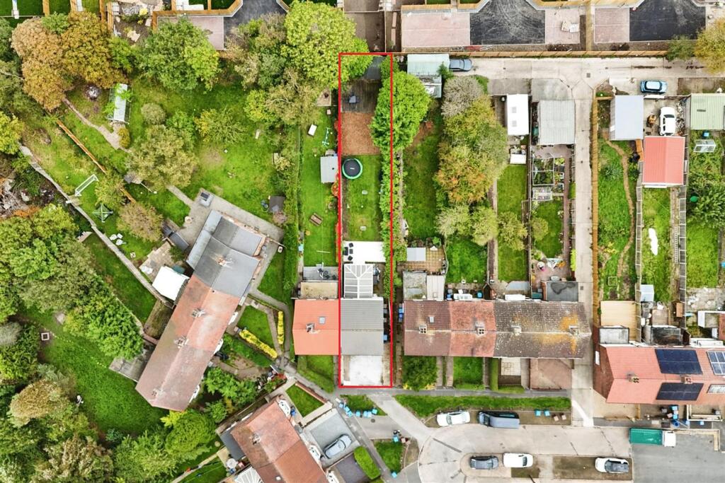 Aerial view of the property
