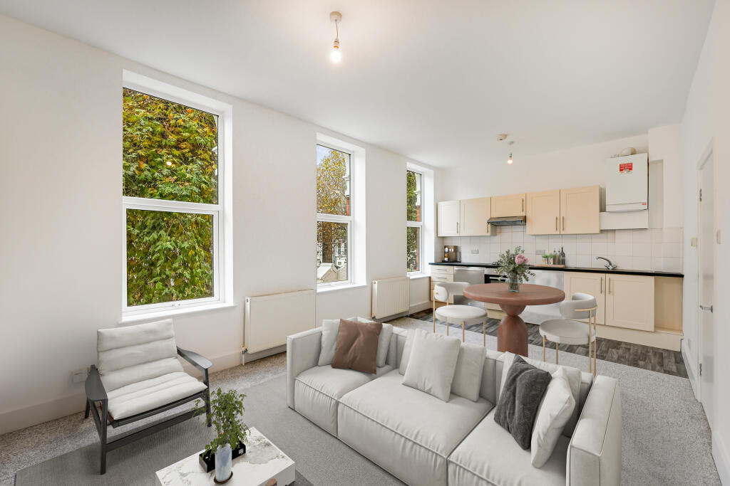 Reception | Dining | Kitchen - Virtually Staged