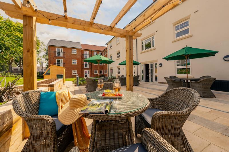 Homeowners' patio area