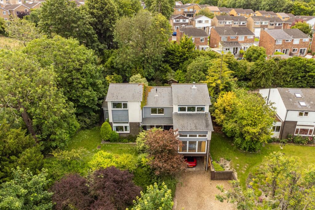 Aerial view of the home