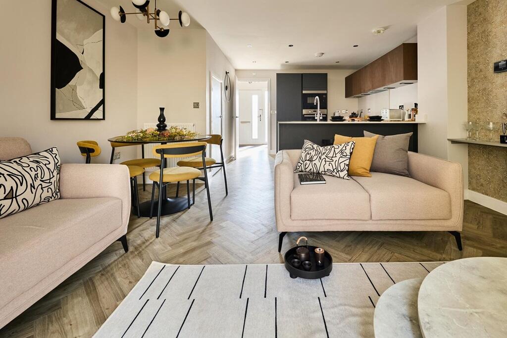 The open plan living space is the ideal for entertaining family &amp; friends