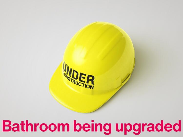 Bathroom being up...