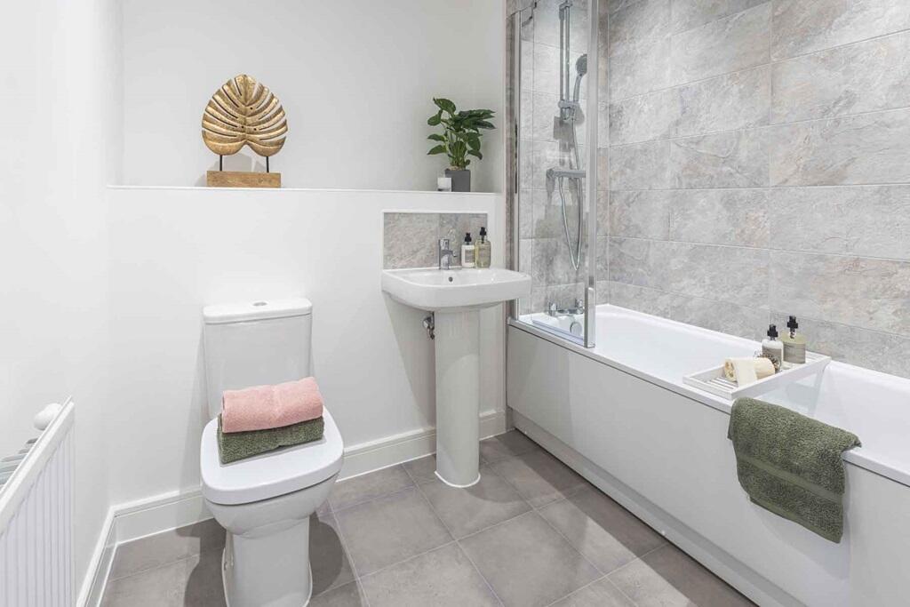 Family bathroom with high quality fixture and fittings