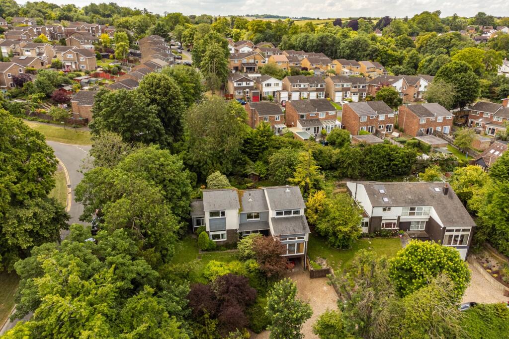 Aerial view of the home