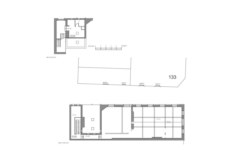 Existing Mid and First Floor Plan | 131 High Stree