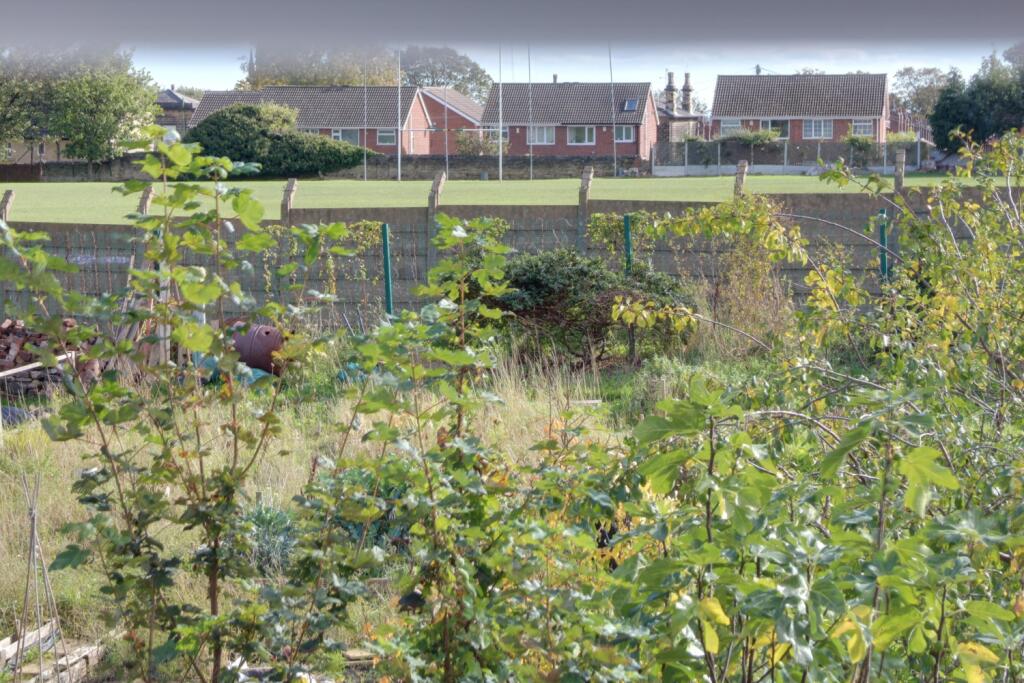 View over the allotments and playing fields from t