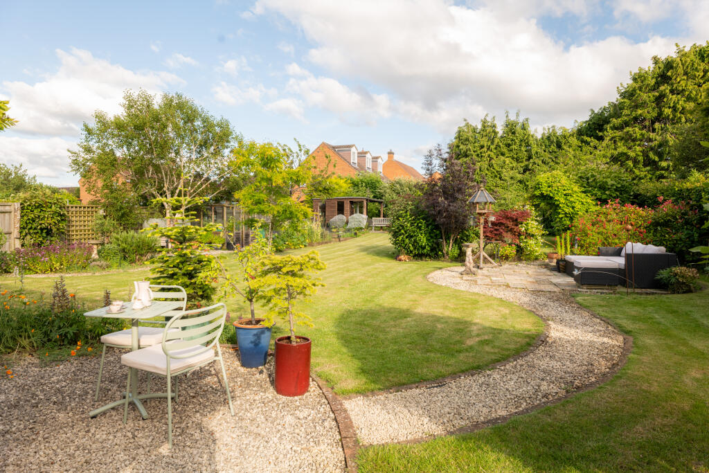 Breakfast terrace and garden view