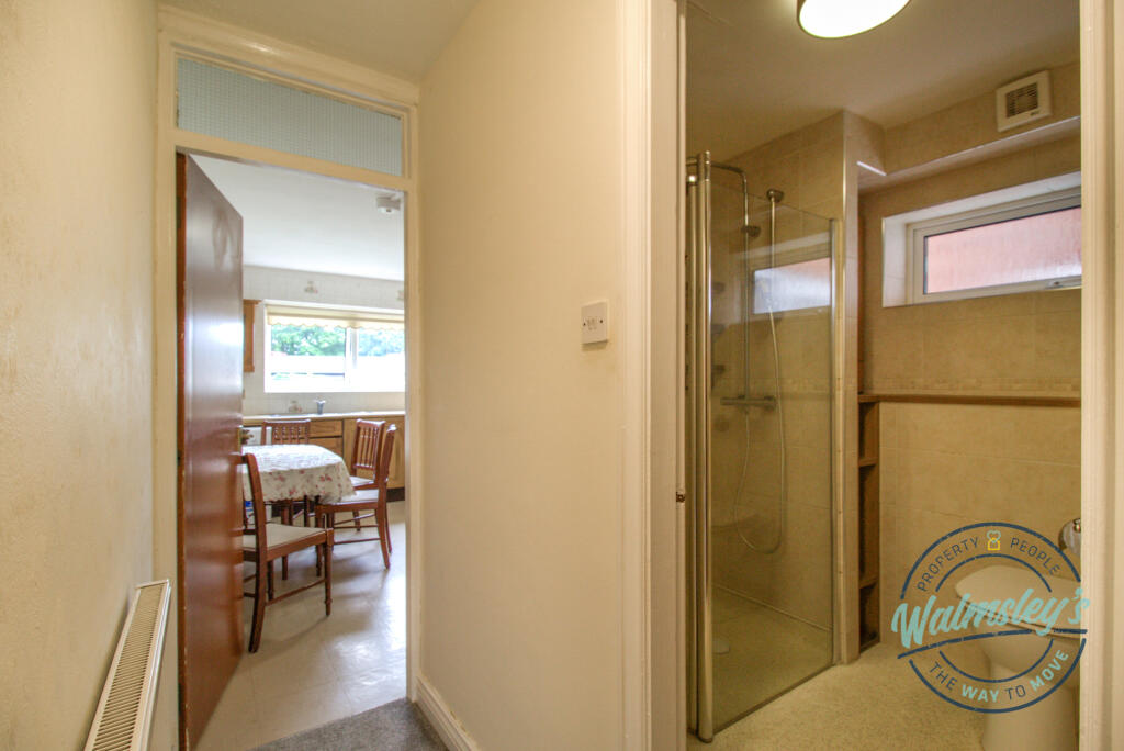 Shower room off hallway