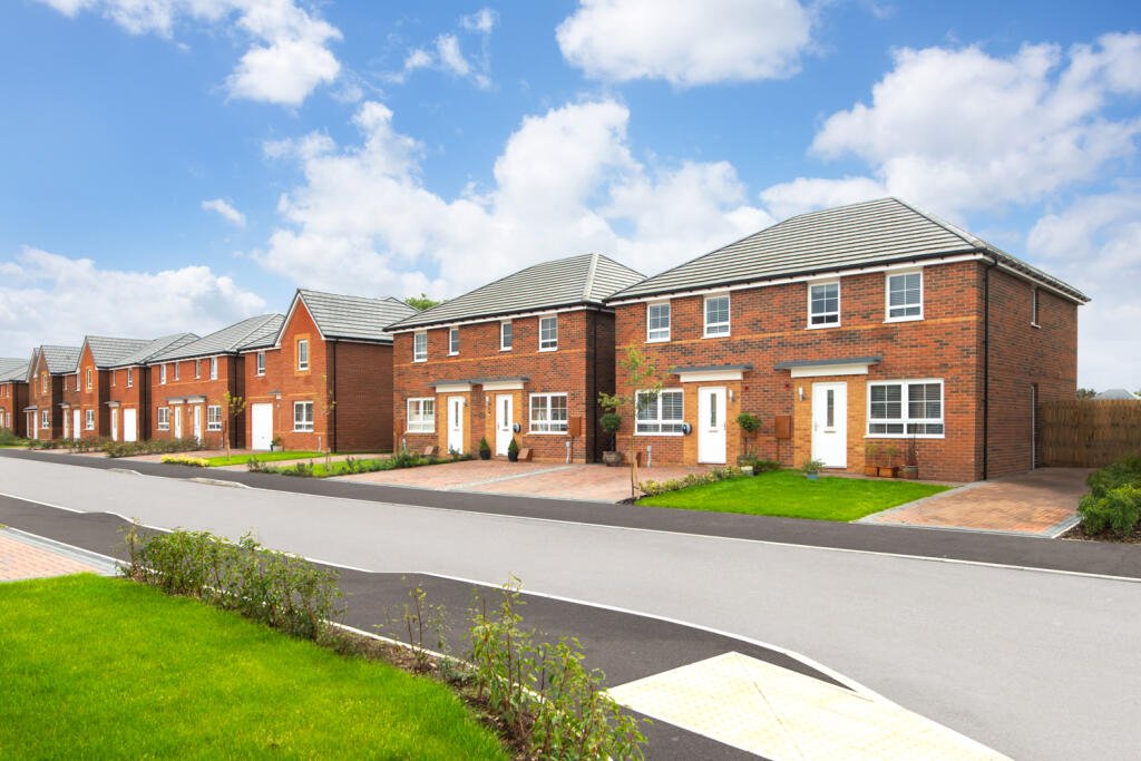 Queens Court Street scene featuring the Maidstone, Ellerton and Ripon homes - Oct24