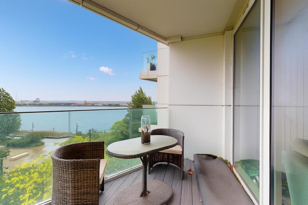 balcony with a river view