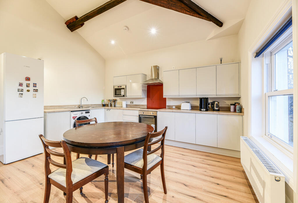 Open plan kitchen  living