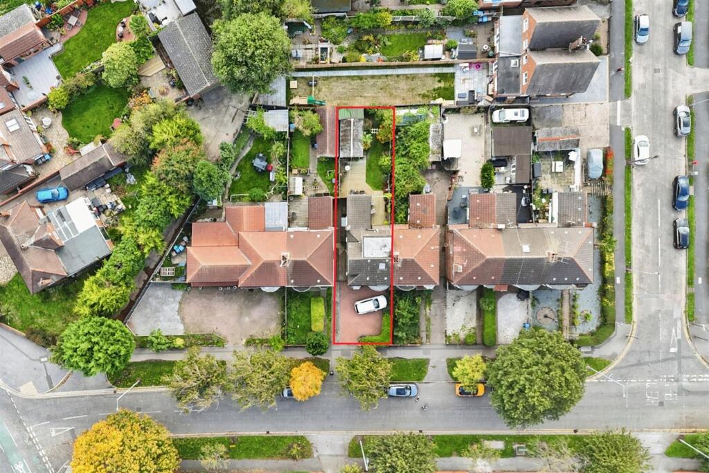 Aerial view of the property