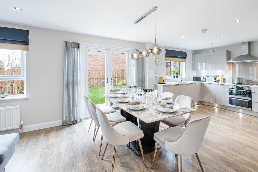 Harris 4 bedroom home, open-plan kitchen/dining room