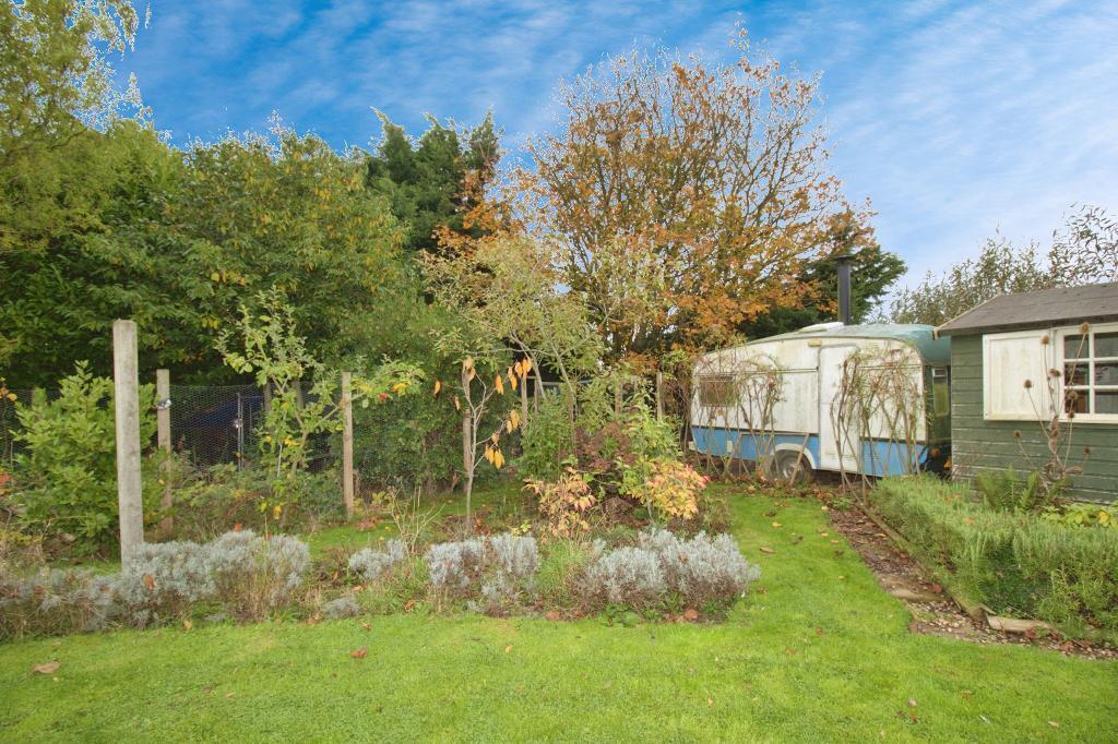 Caravan with wood burner