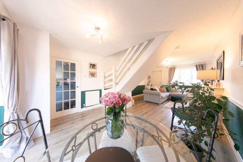 Open plan living and dining space