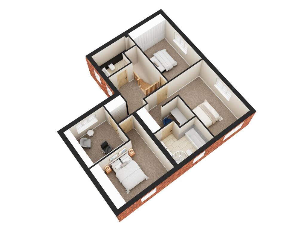 3D Floorplan - First Floor