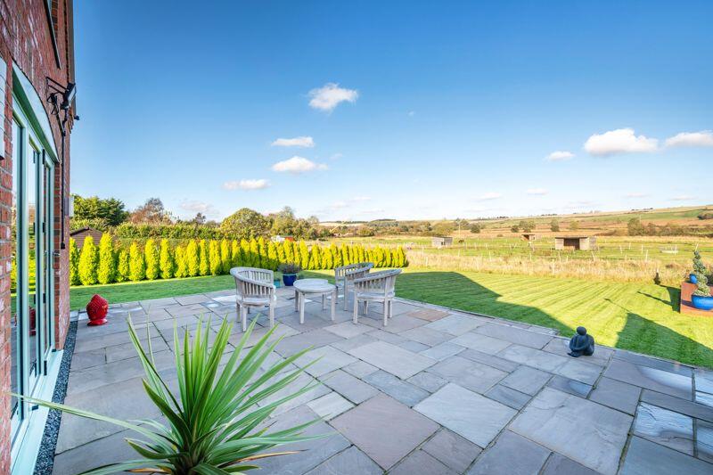 Patio, garden and views