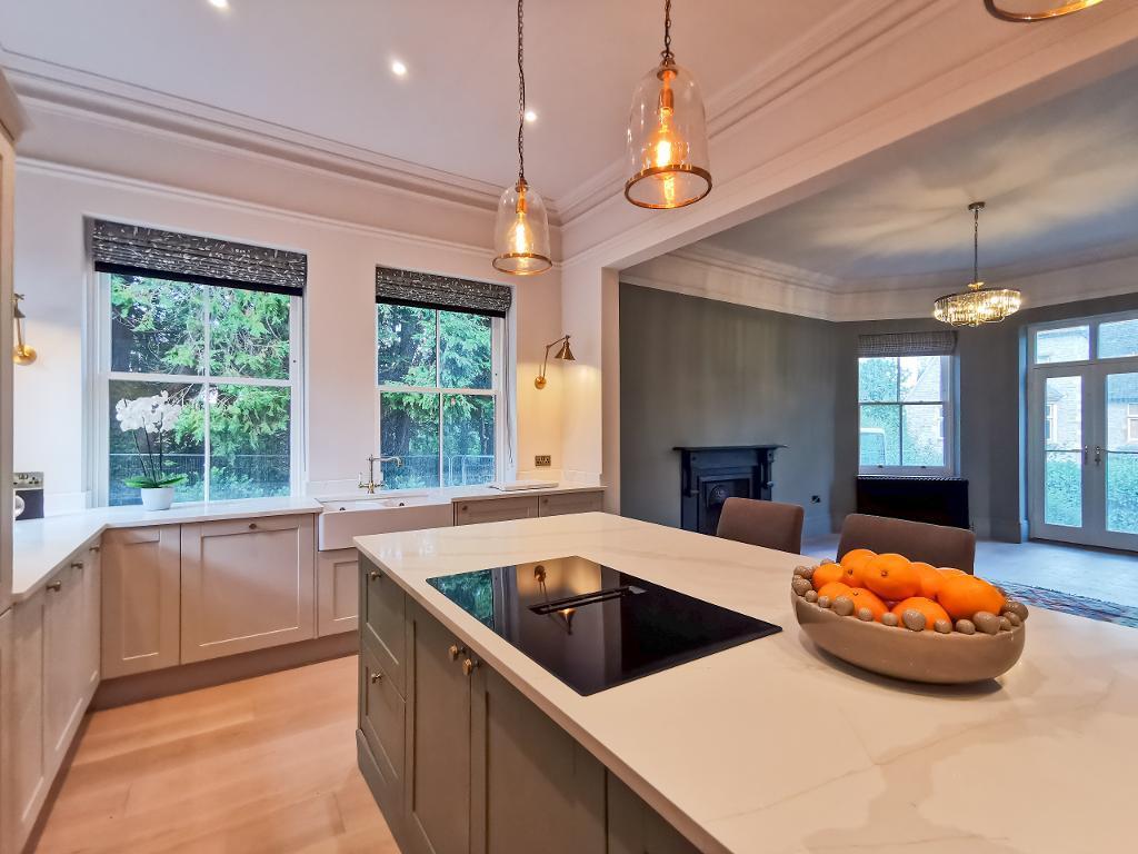 Open plan kitchen/living areas