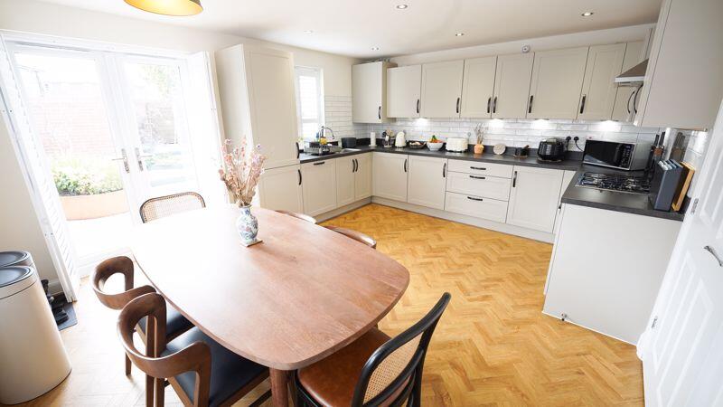 Open plan kitchen diner