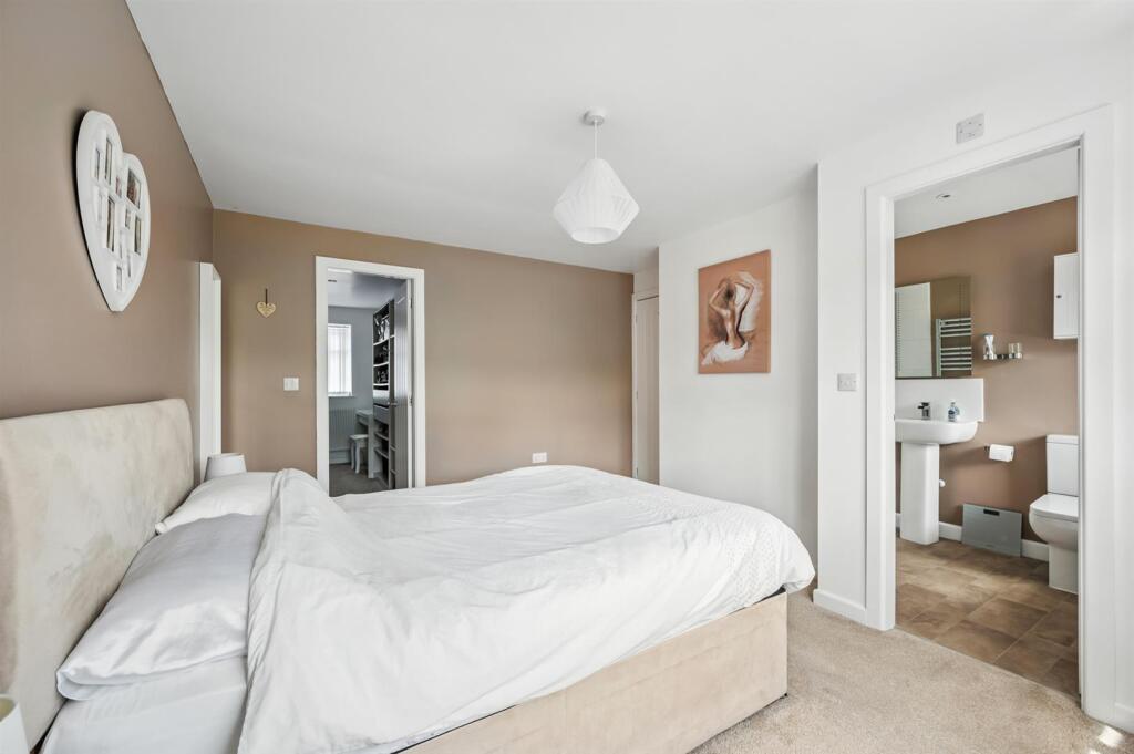 Bedroom One towards en-suite and walk in wardrobe.