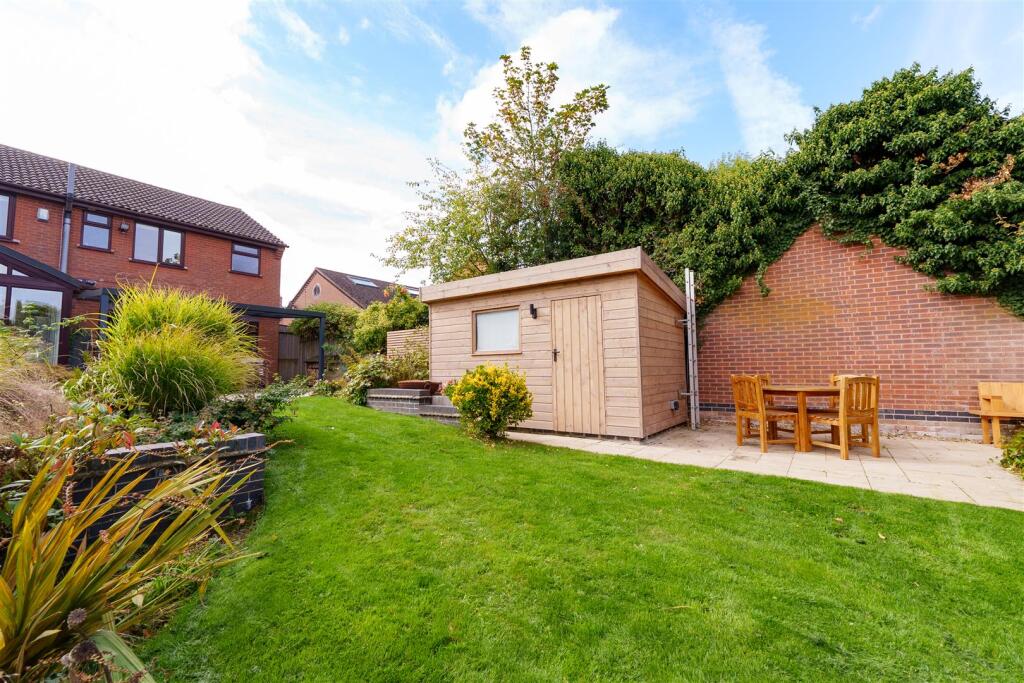 Larch clad shed