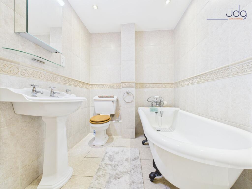 Family bathroom with standing shower