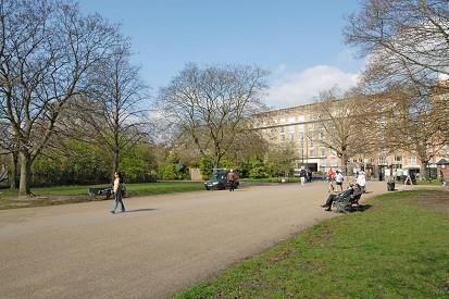Caroline House from park