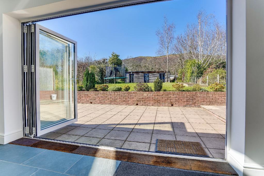 Bifold doors from the kitchen