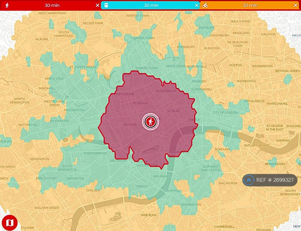 30 Minute Walk/Tube/Cycle