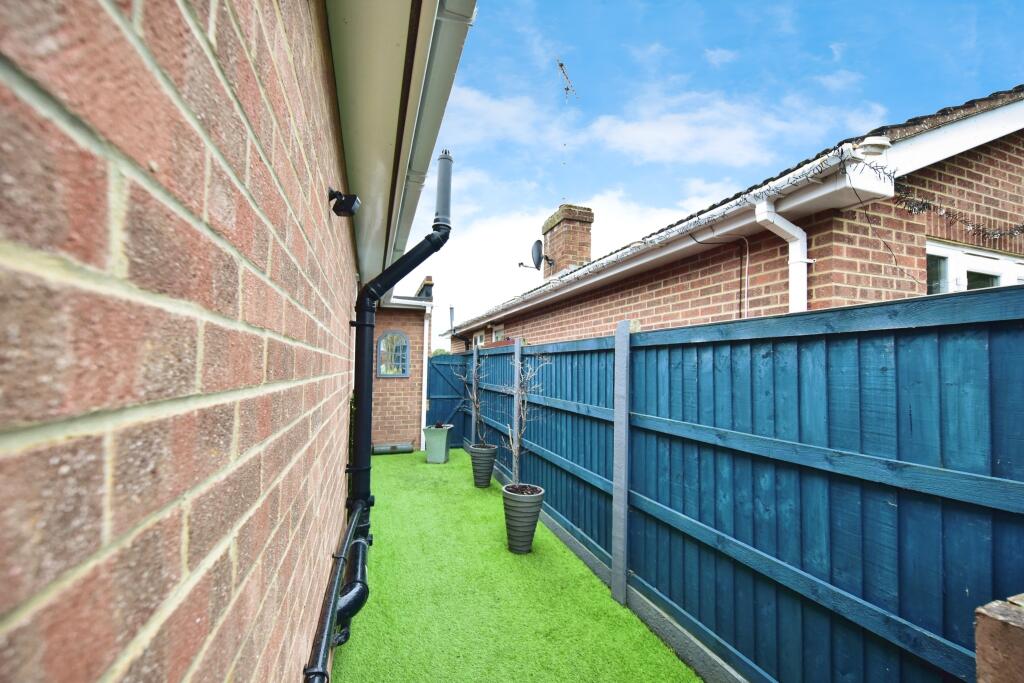 Astro Turfed Side Section Of Private Rear Garden