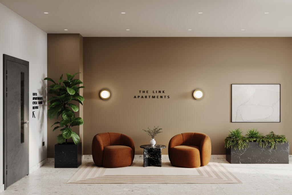 CGI The Link Apartments communal entrance