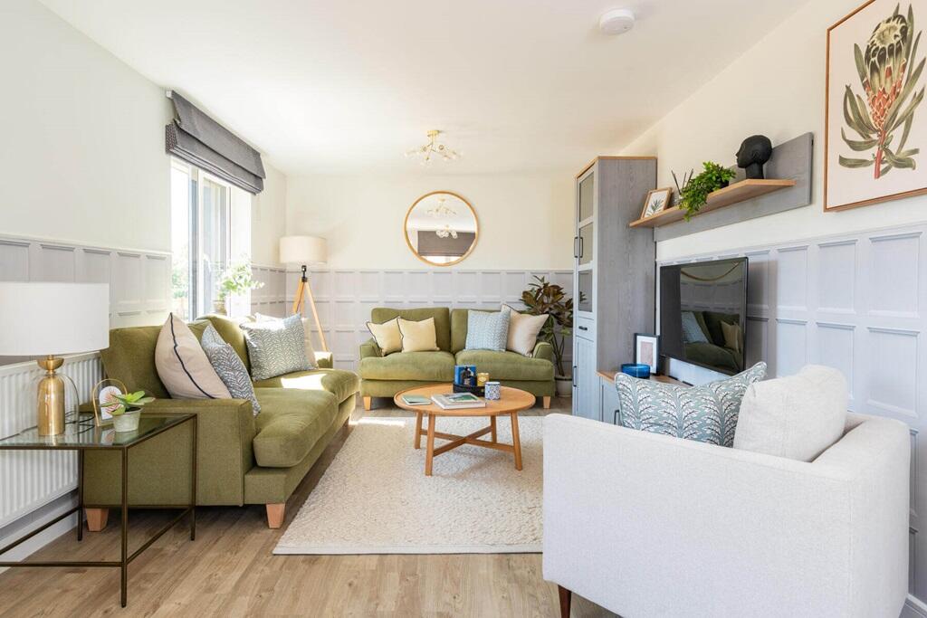 A bright and airy lounge give the family a place to relax