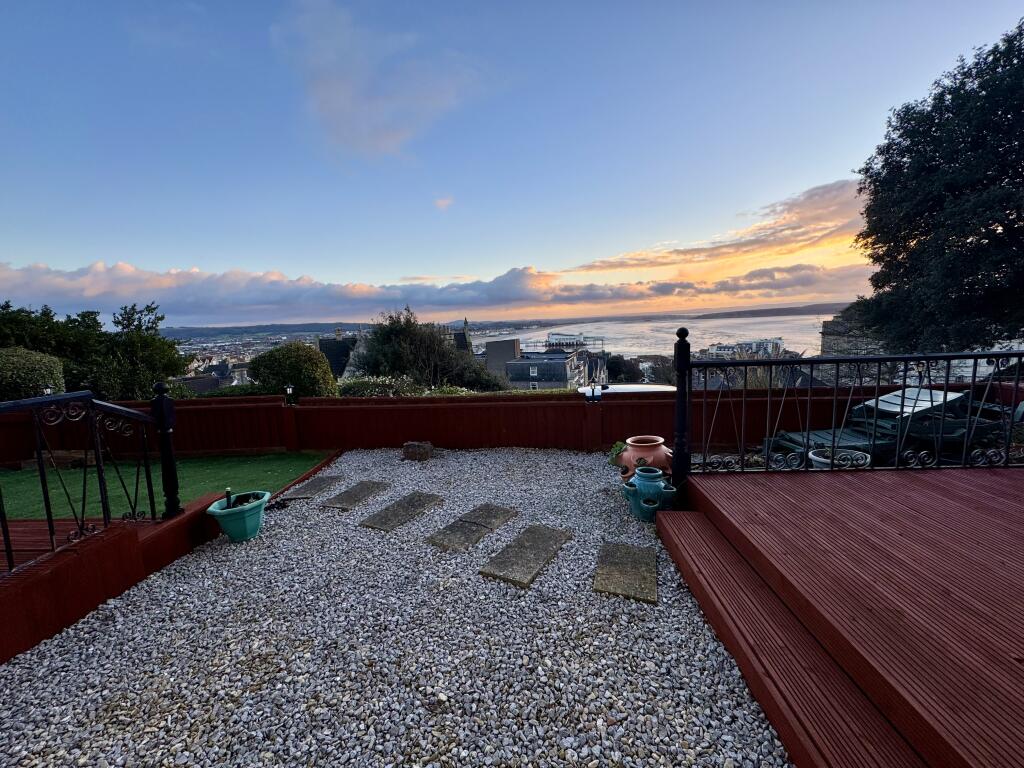 Rear Garden with Sea View