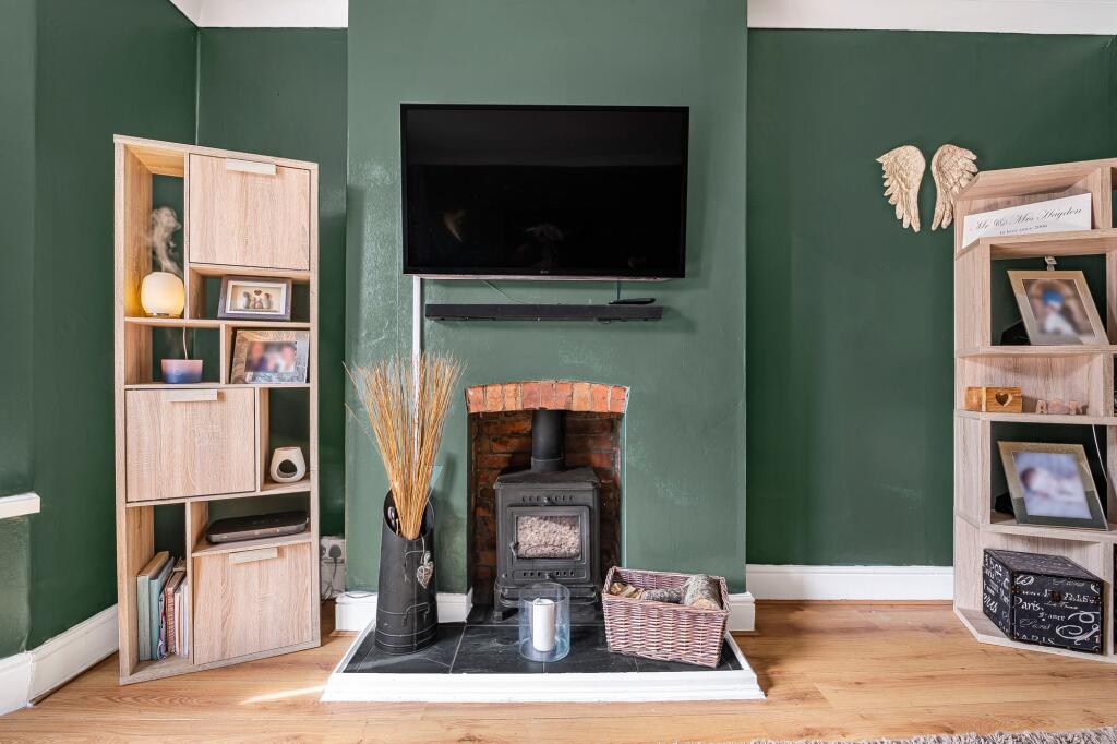 Fireplace in living room