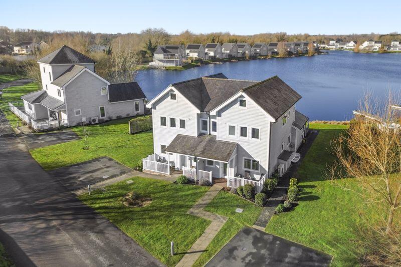 Drone over looking Summer Lake