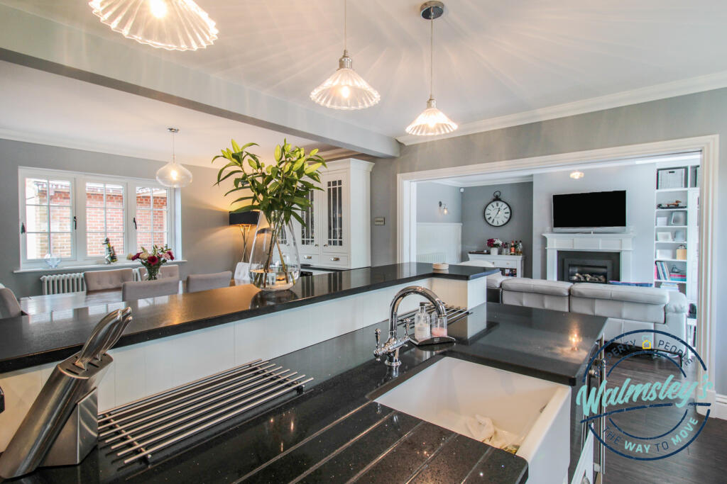 Kitchen open plan to dining room