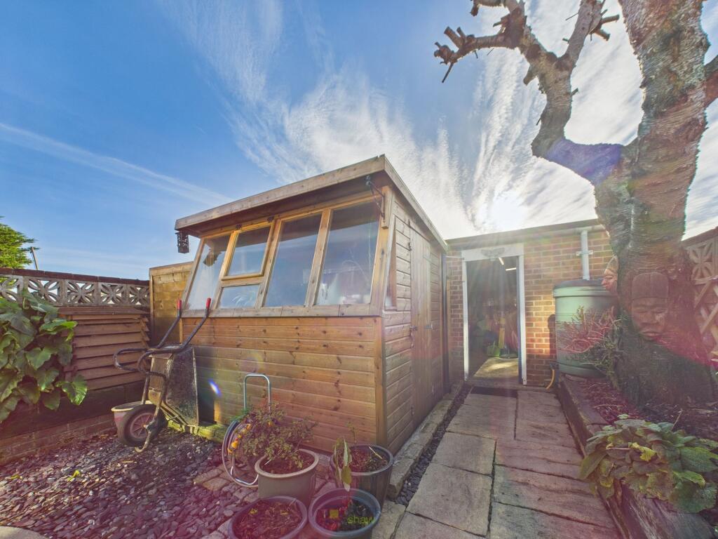 Shed &amp; Entrance to Garage