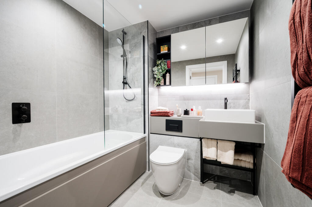 Sleek bathroom